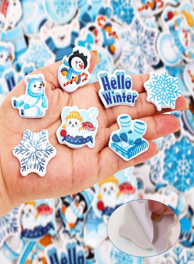 هواف ملصقات إسفنجية شتوية من HOWAF، 300 قطعة، ملصقات إسفنجية ذاتية اللصق على شكل ندفة ثلج، رجل ثلج، بطريق، دب قطبي، مثالية لحفلات الكريسماس، وعالم العجائب، والحرف اليدوية، وملصقات زينة شتوية. - Image 4